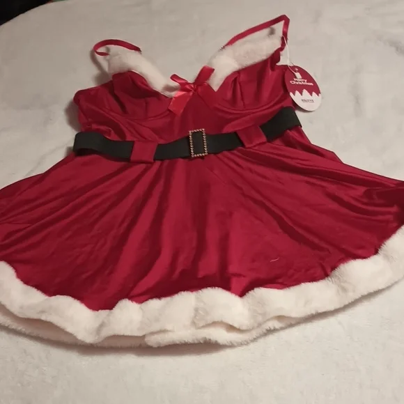 RSLOVE Red and White Santa Chemise - Picture 2 of 12